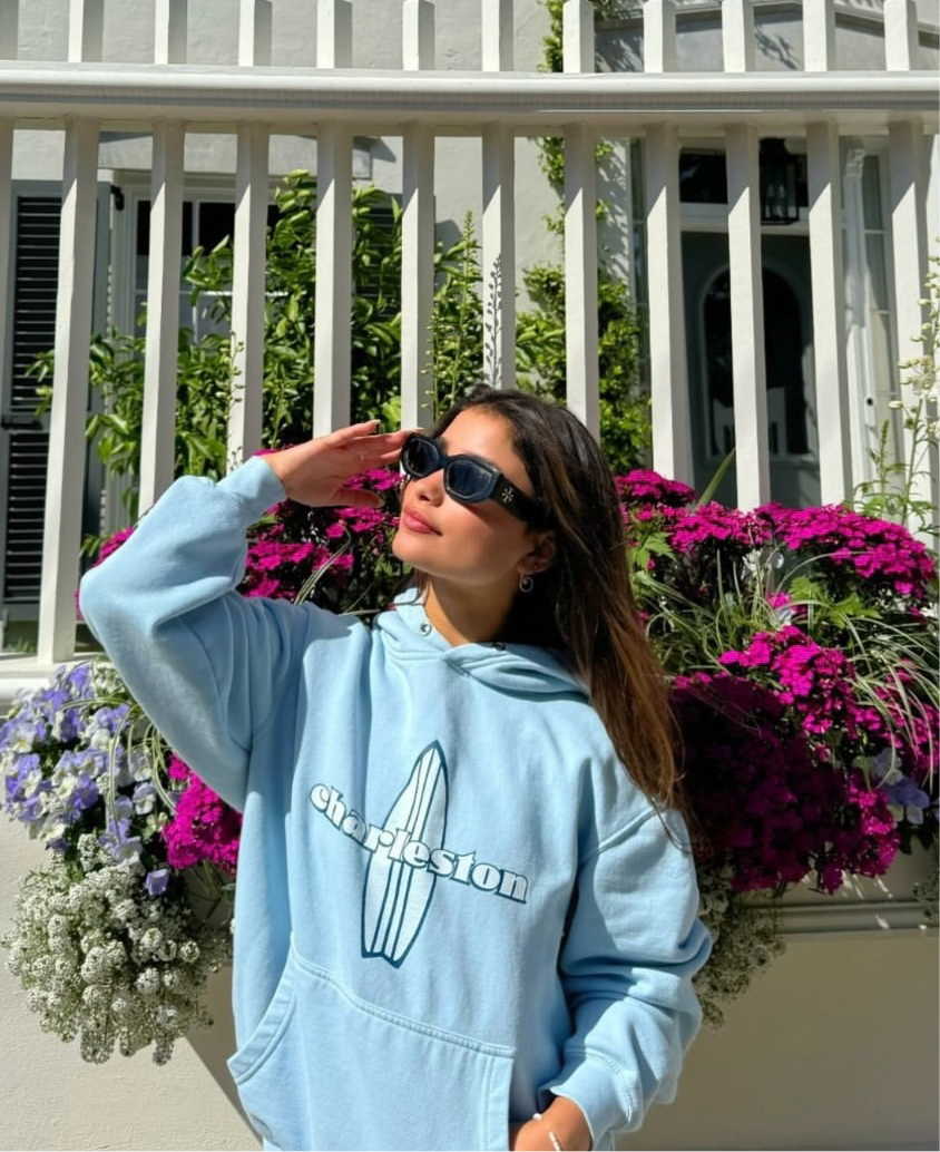 Charleston surf hoodie blue