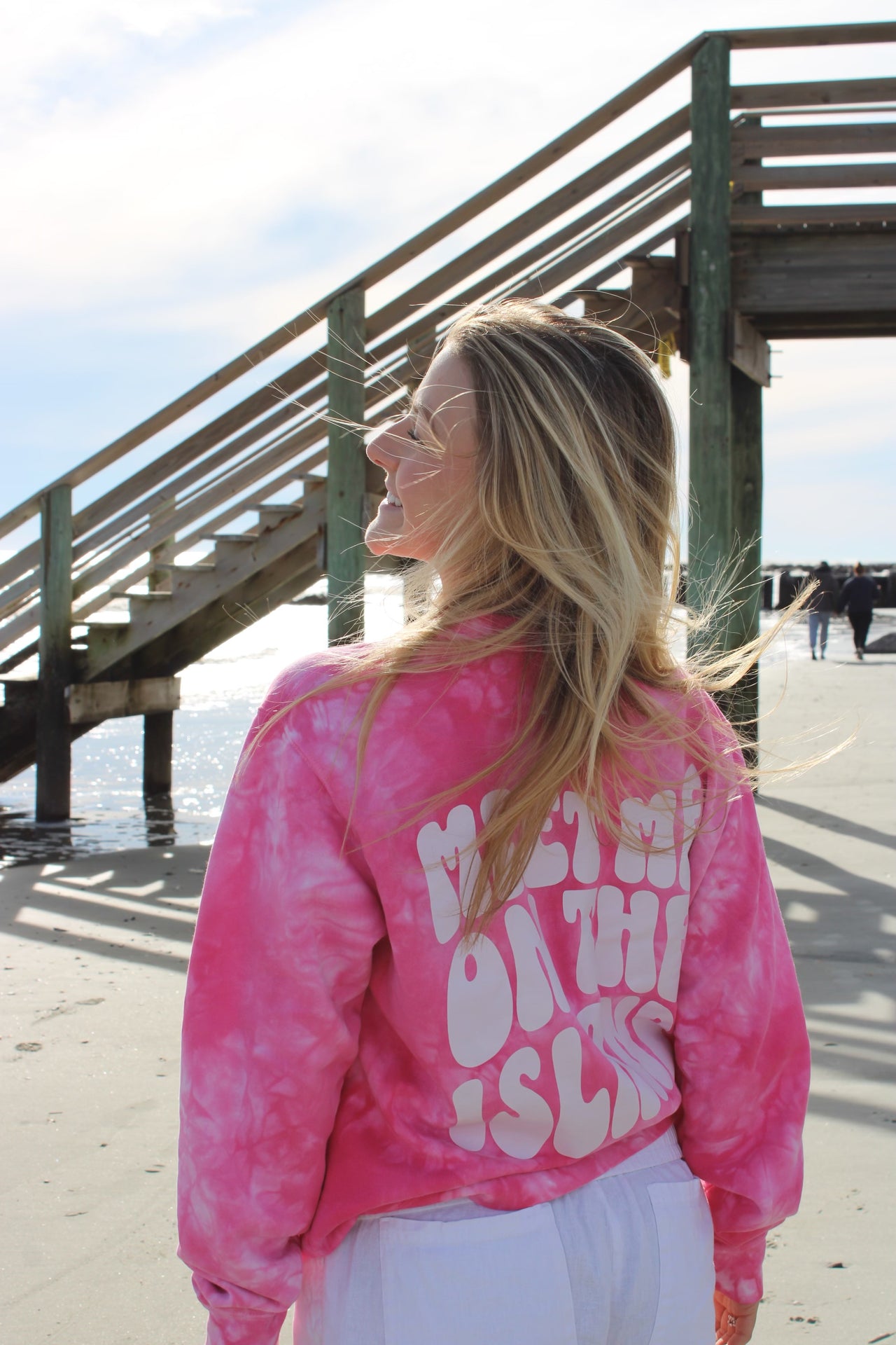 Meet me on the island tie dye sweatshirt