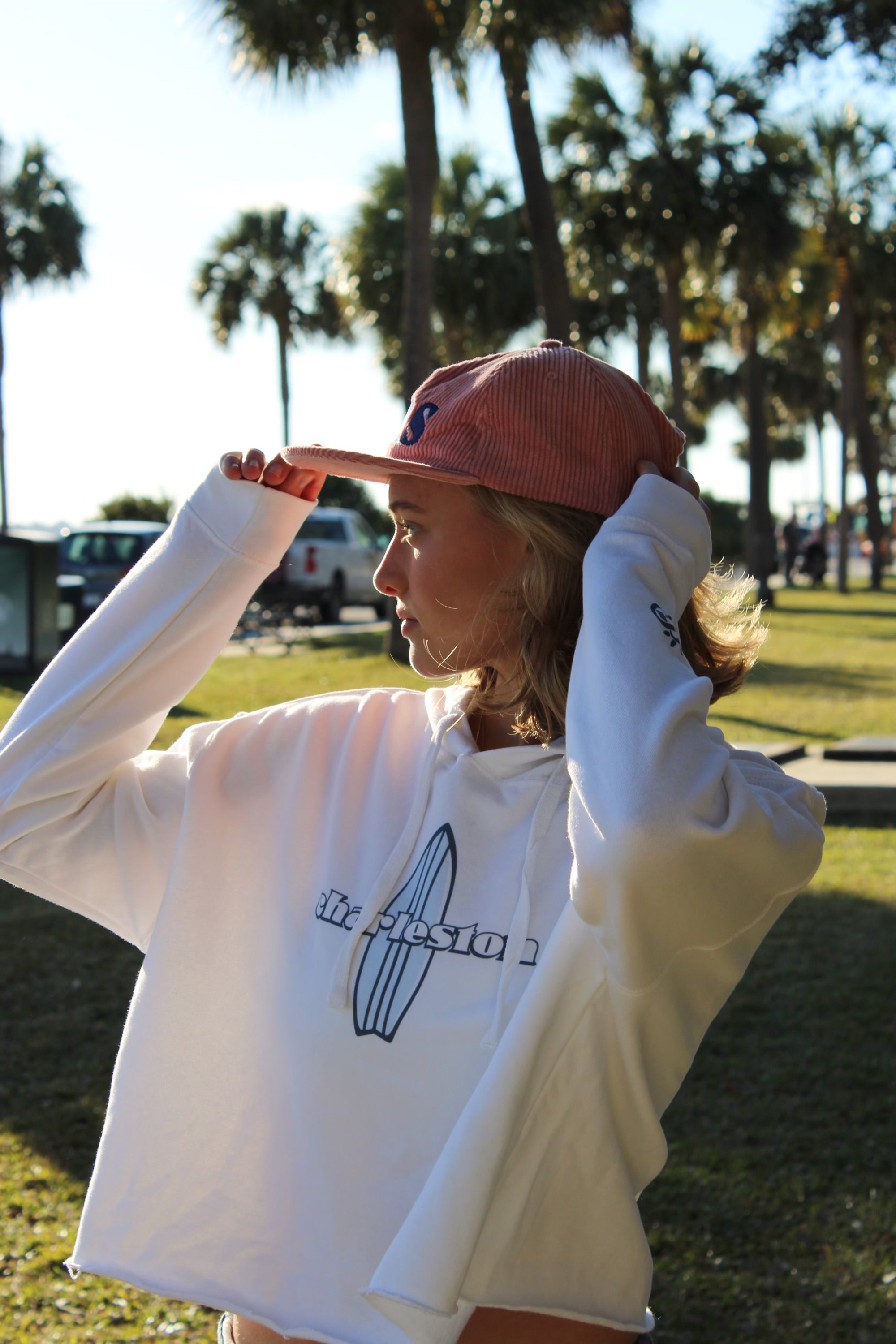 Charleston Cropped Surf Hoodie